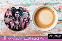 Sarcastic Coaster Sublimation - Sassy Girl Round Coaster Product Image 1
