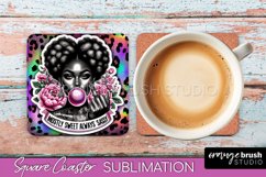 Sarcastic Coaster Sublimation - Sassy Girl Square Coaster Product Image 1