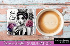 Sarcastic Coaster Sublimation - Sassy Girl Square Coaster Product Image 1