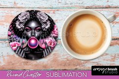 Sarcastic Coaster Sublimation - Sassy Girl Round Coaster Product Image 1