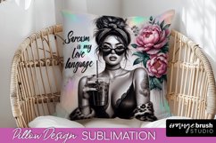 Sassy Girl Pillow Cover - Sarcastic Qoute Pillow Sublimation Product Image 1