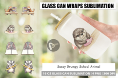 Sassy Grumpy Animal Glass Can Product Image 1