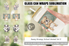 Sassy Grumpy Animal Glass Can Product Image 1