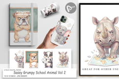 Sassy Grumpy Animal Digital Paper Product Image 1