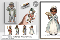 Sassy Historical Ancestor Digital Paper Product Image 1