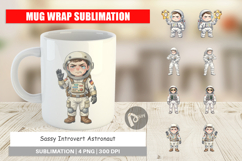 Sassy Introvert Astronaut Mug Wrap Product Image 1