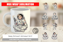 Sassy Introvert Astronaut Mug Wrap Product Image 1