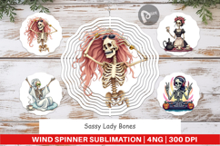 Wind Spinner Sassy Lady Bones Product Image 1