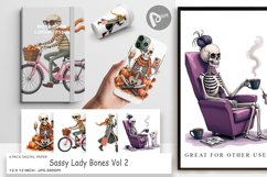 Digital Paper Sassy Lady Bones Product Image 1