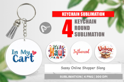 Sassy Online Shopper Keychain Product Image 1