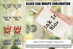 Sassy Online Shopper Glass Can Product Image 1