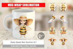 Sassy Queen Bee Vacation Mug Wrap Product Image 1