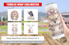 Sassy Rebellious School Animal Tumbler Product Image 1