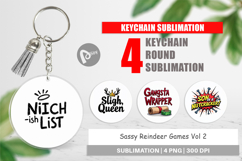 Sassy Reindeer Games Keychain Product Image 1