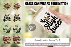 Sassy Reindeer Games Glass Can Product Image 1