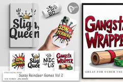 Sassy Reindeer Games Digital Paper Product Image 1