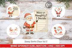 Wind Spinner Sassy Santa Quotes Product Image 1