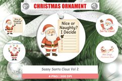 Ornament Sassy Santa Quotes Product Image 1
