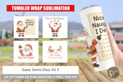 Tumbler Sassy Santa Quotes Product Image 1