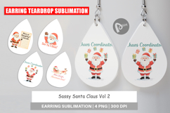 Earring Sassy Santa Quotes Product Image 1