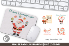 Mouse Pad Sassy Santa Quotes Product Image 1