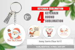 Keychain Sassy Santa Quotes Product Image 1