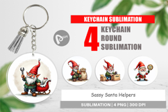 Sassy Santa's Helpers Keychain Product Image 1