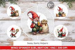Sassy Santa's Helpers Wind Spinner Product Image 1