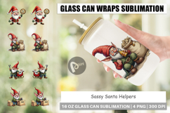 Sassy Santa's Helpers Glass Can Product Image 1