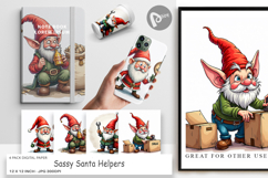 Sassy Santa's Helpers Digital Paper Product Image 1