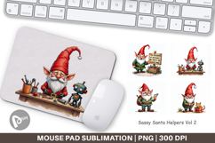 Sassy Santa's Helpers Mouse Pad Product Image 1