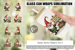 Sassy Santa's Helpers Glass Can Product Image 1