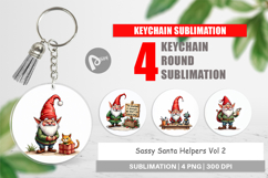Sassy Santa's Helpers Keychain Product Image 1