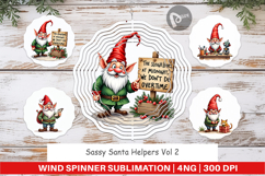 Sassy Santa's Helpers Wind Spinner Product Image 1