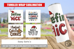 Sassy Santa Quotes Tumbler Product Image 1