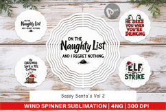 Sassy Santa Quotes Wind Spinner Product Image 1