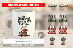 Sassy Santa Quotes Mug Wrap Product Image 1
