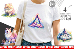 Sassy Camping Cat Sublimation Product Image 1