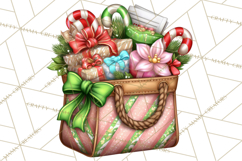 Sassy Christmas Shopper Clipart PNG, Fashion Girls Holiday Product Image 3
