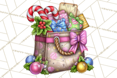 Sassy Christmas Shopper Clipart PNG, Fashion Girls Holiday Product Image 3