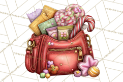 Sassy Christmas Shopper Clipart PNG, Fashion Girls Holiday Product Image 5