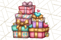 Sassy Christmas Shopper Clipart PNG, Fashion Girls Holiday Product Image 4