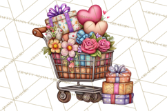 Sassy Christmas Shopper Clipart PNG, Fashion Girls Holiday Product Image 4