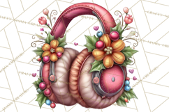 Sassy Christmas Shopper Clipart PNG, Fashion Girls Holiday Product Image 3