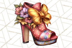 Sassy Christmas Shopper Clipart PNG, Fashion Girls Holiday Product Image 2