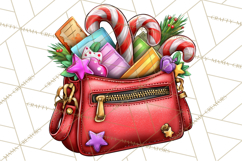 Sassy Christmas Shopper Clipart PNG, Fashion Girls Holiday Product Image 4
