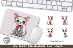 Mouse Pad Sassy Skeleton Cat Product Image 1