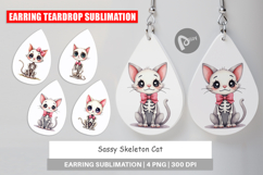 Earring Sassy Skeleton Cat Product Image 1