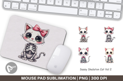 Mouse Pad Sassy Skeleton Cat Product Image 1