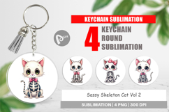 Keychain Sassy Skeleton Cat Product Image 1